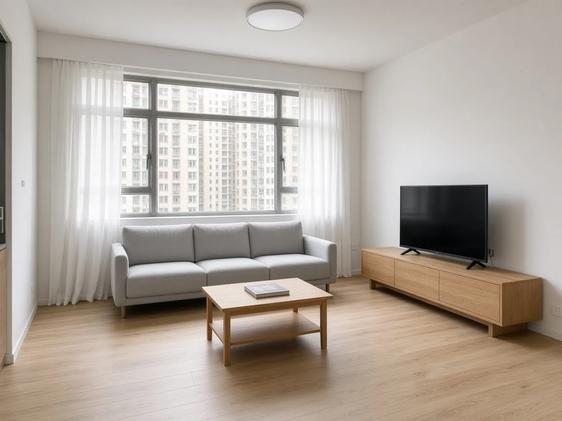 上水彩園邨翻新後廳房,一九八零年代公屋尺度